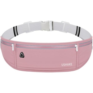 Slim Running Belt, Bounce Free Fanny Pack Phone Holder(Red)