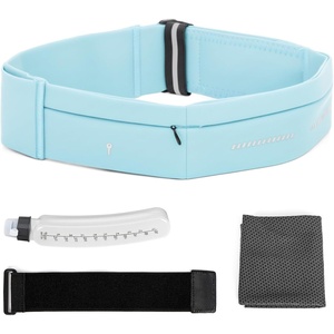 Slim Running Belt for Men and Women, Running Waist Pack(Cyan-medium)