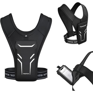 Tikaton Running Vest with Adjustable Waistband & Smart Materials(Black)