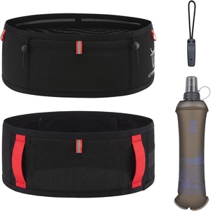 UTOBEST Running Belt for Men & Women, No Bounce Running Waist Pack, B7 Pro(Black Set(3-Piece))