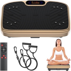 Vibration Plate Exercise Machine Vibration for Lymphatic Drainage Fitness Equipment for Strength Toning Premium Home Workout Equipment with 1-200 Speed Settings for Fitness (Gold)(Classic Gold)