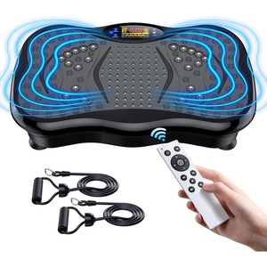 Vibration Plate Exercise Machine, Whole-Body Fitness Vibration Platform with Remote Control, Foot Massage Nodes, Speed & Multiple Preset Modes, Compact Home Workout Equipment(Midnight-black)