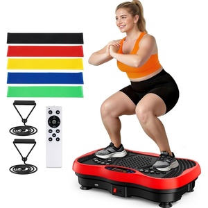 Vibration Plate Exercise Machine for Full Body Lymphatic Drainage(Red)